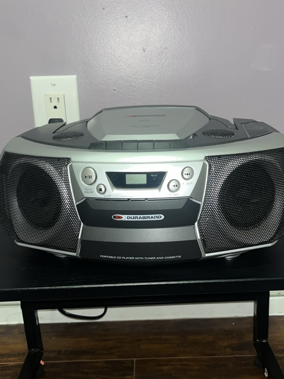 Portable CD Boom Box with AM/FM. Cassette player is not functioning